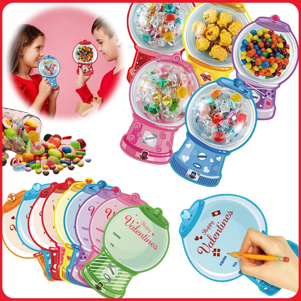 Bubble Gum Machine - Pacote com 18/36 Cartões Porta Doces