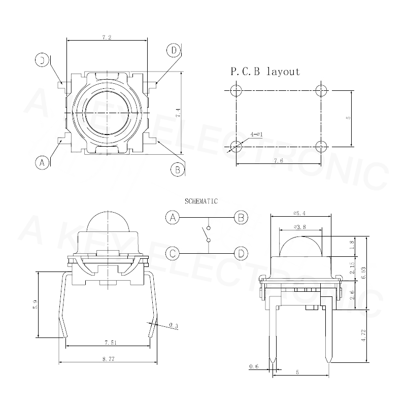 20 pces TS-F007 toque 4 pinos  - Pinball Machine avaliação e preço
