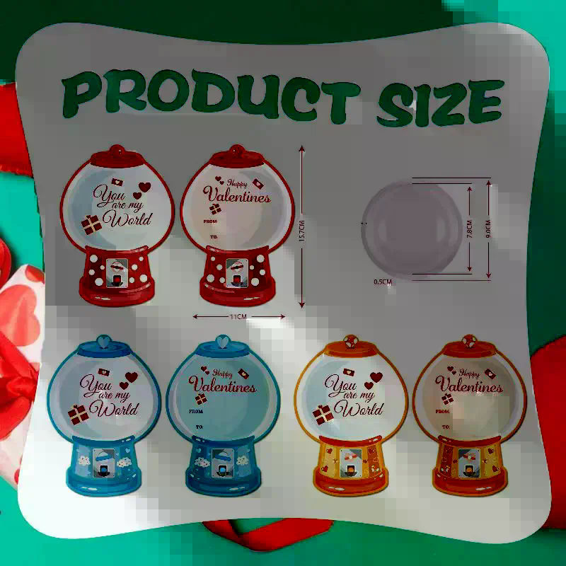 18/36 Peças Cartões de Doces D - Bubble Gum Machine avaliação e preço
