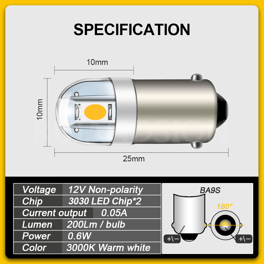 4 peças 6.3v ba9s 2 smd 3030 l - Pinball Machine avaliação e preço